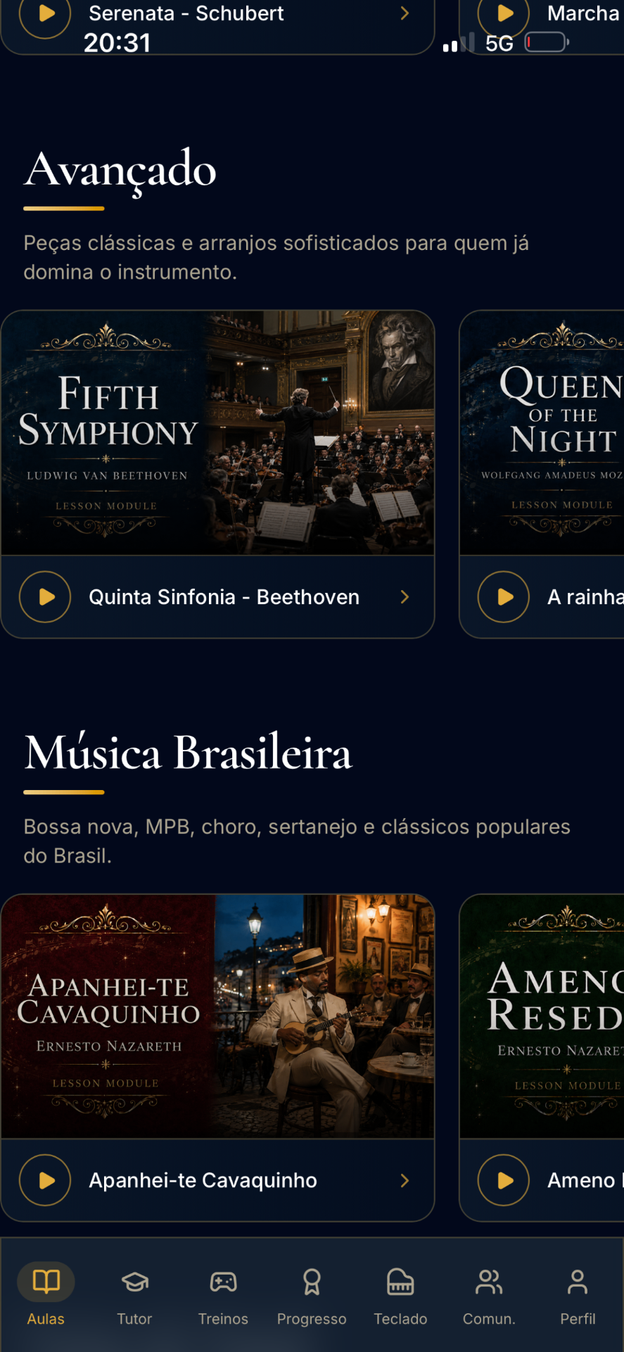 Catálogo de músicas